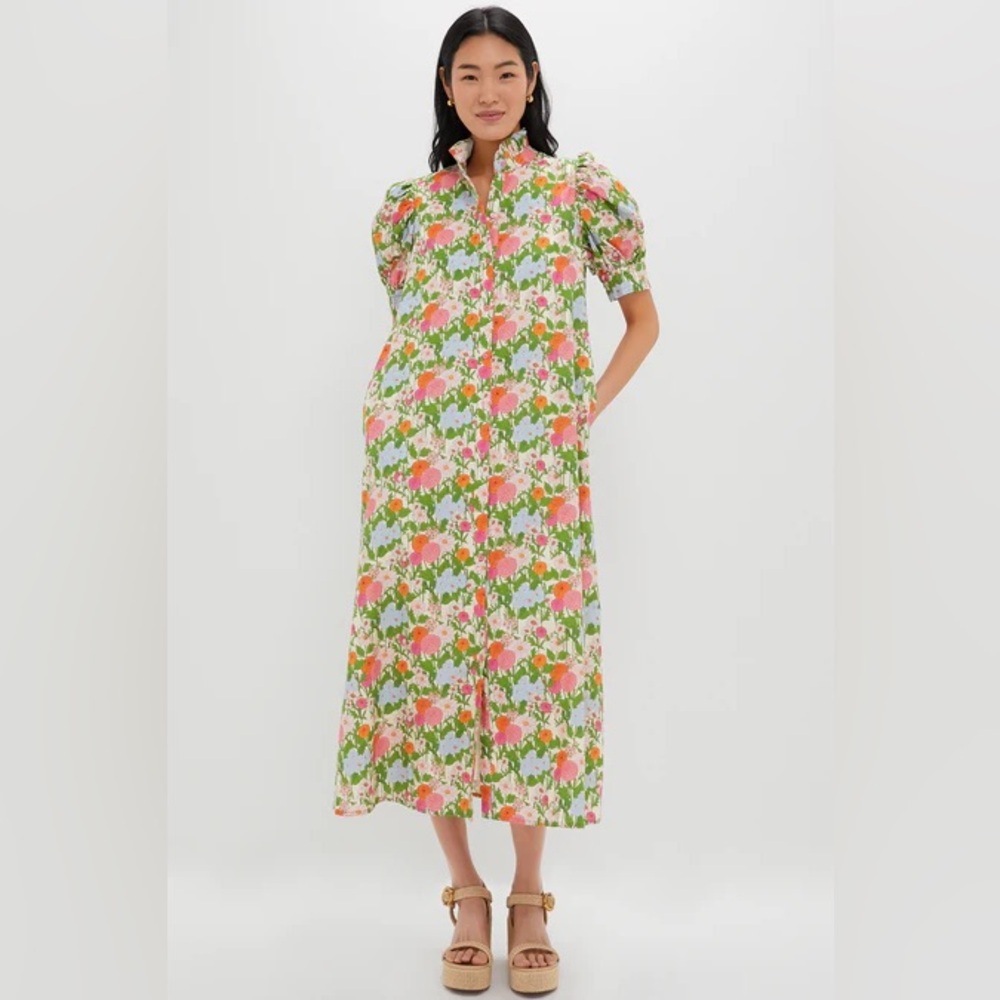 Tuckernuck Multi Green Begonia Floral Louisa Maxi Dress. Offers are encouraged!